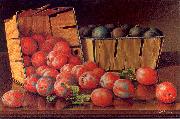 Prentice, Levi Wells Baskets of Plums on a Tabletop France oil painting artist